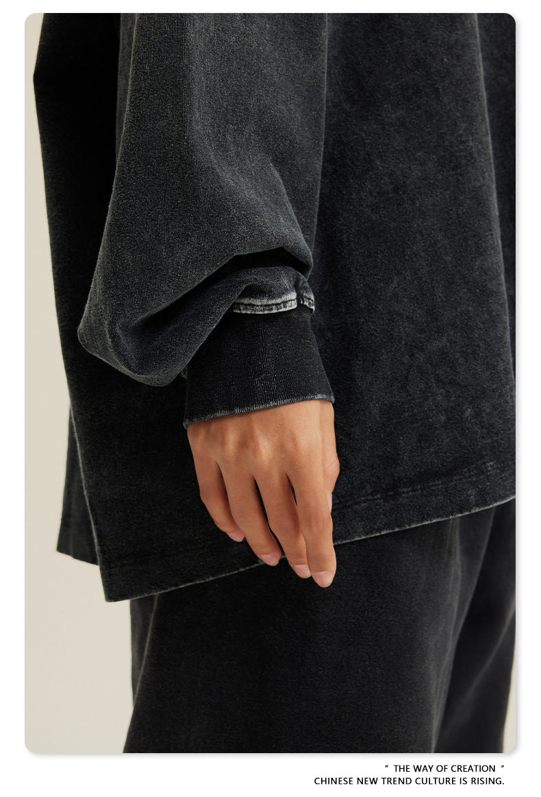 Oversize Washed Long-sleeve t-shirt WN6053