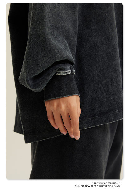 Oversize Washed Long-sleeve t-shirt WN6053