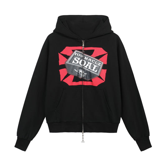 Graffiti Design Zipper Hoodie WN13744