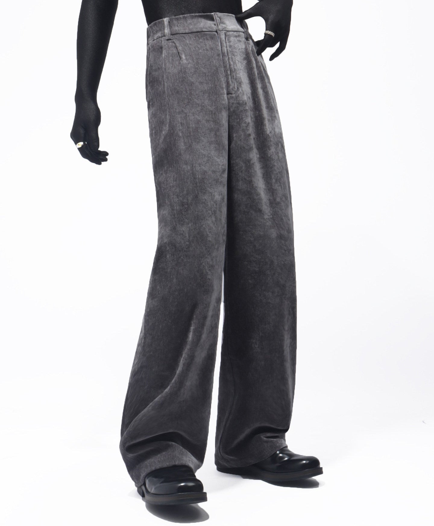 Suede Texture Tailored Jacket & Wide Leg Trousers Setup WN23711