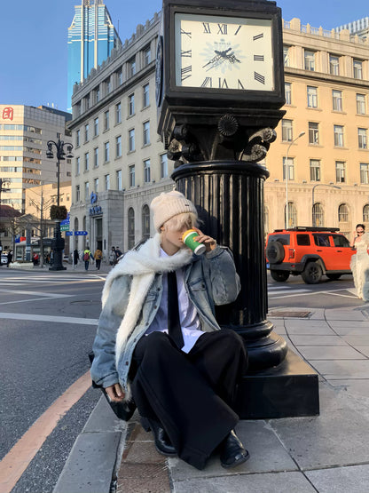 Washed Heavyweight Thick Denim Jacket WN19726