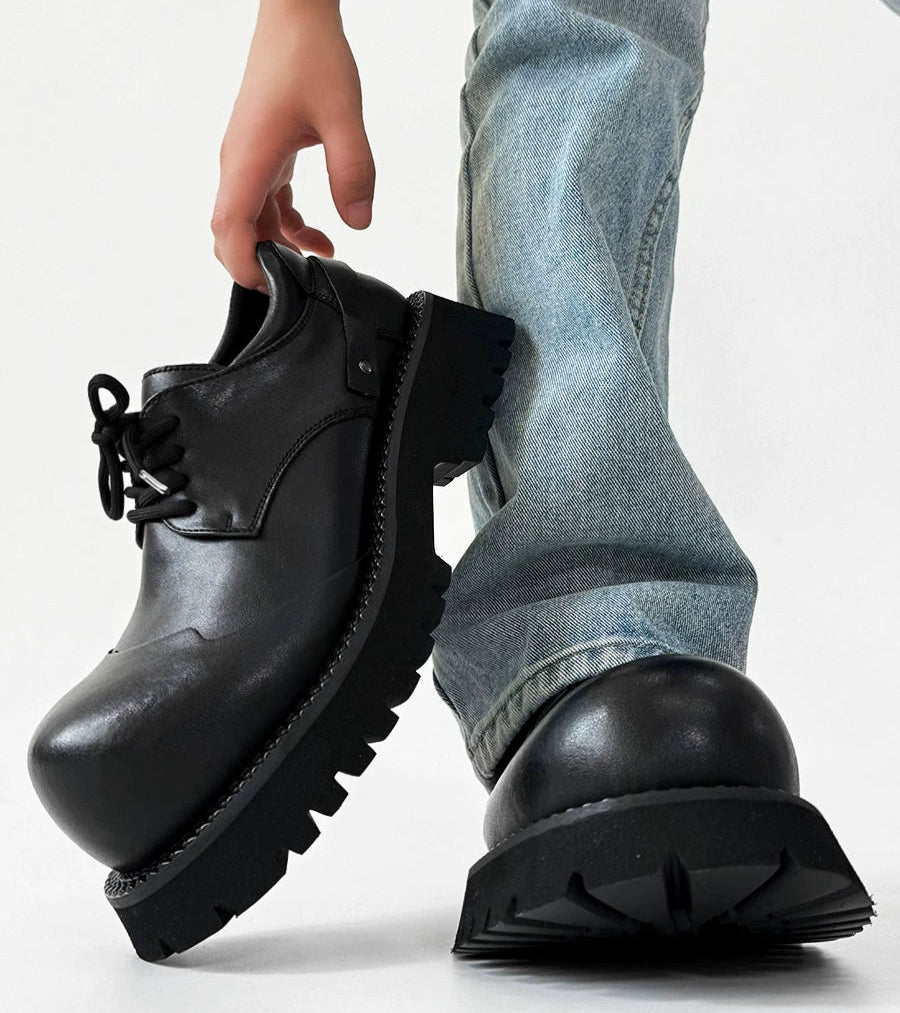 Thick Sole Uplift Leather Shoes WN19131