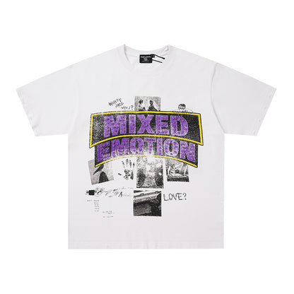 Washed Letter Graphic Short Sleeve T-Shirt WN28084