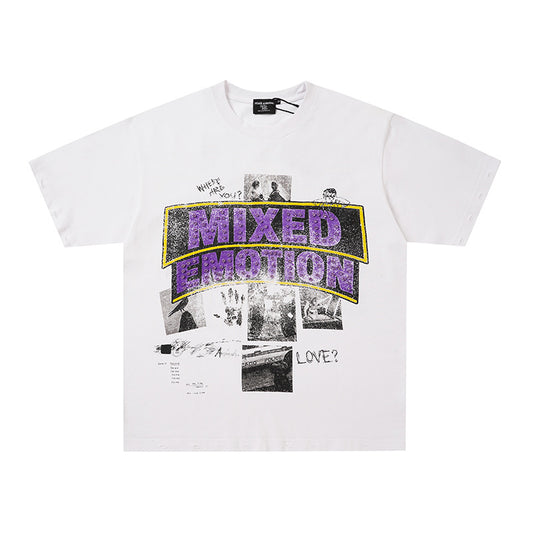 Washed Letter Graphic Short Sleeve T-Shirt WN28084
