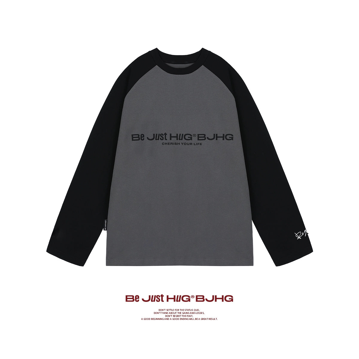 Letter Print Oversize Raglan Long Sleeve T-Shirt WN9725