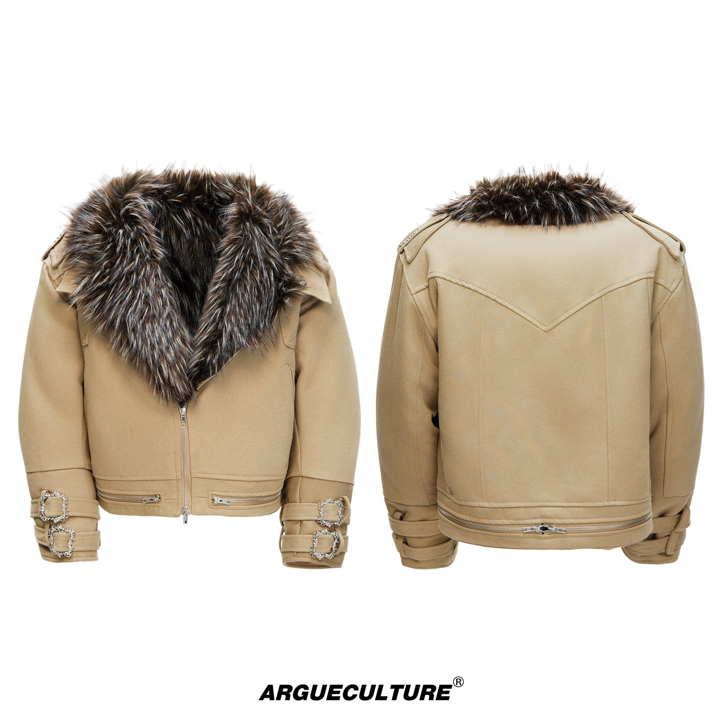 Heavy Canvas Reversible Fake Fur Jacket WN22662