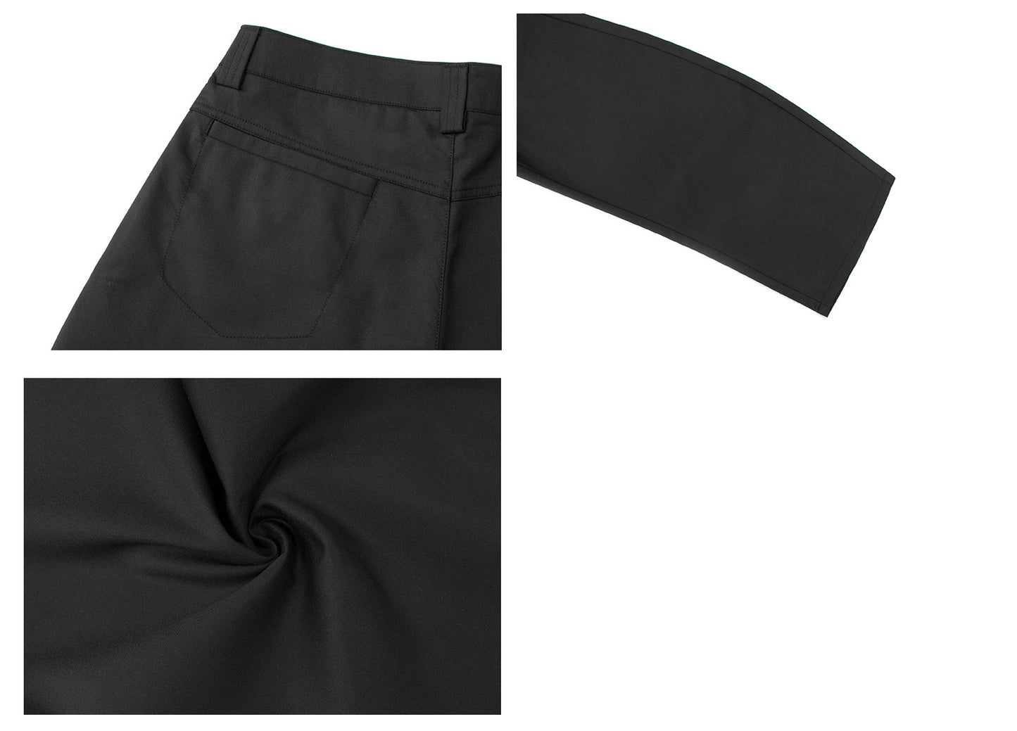 Draped Curved-Leg Wide Leg Trousers WN26325