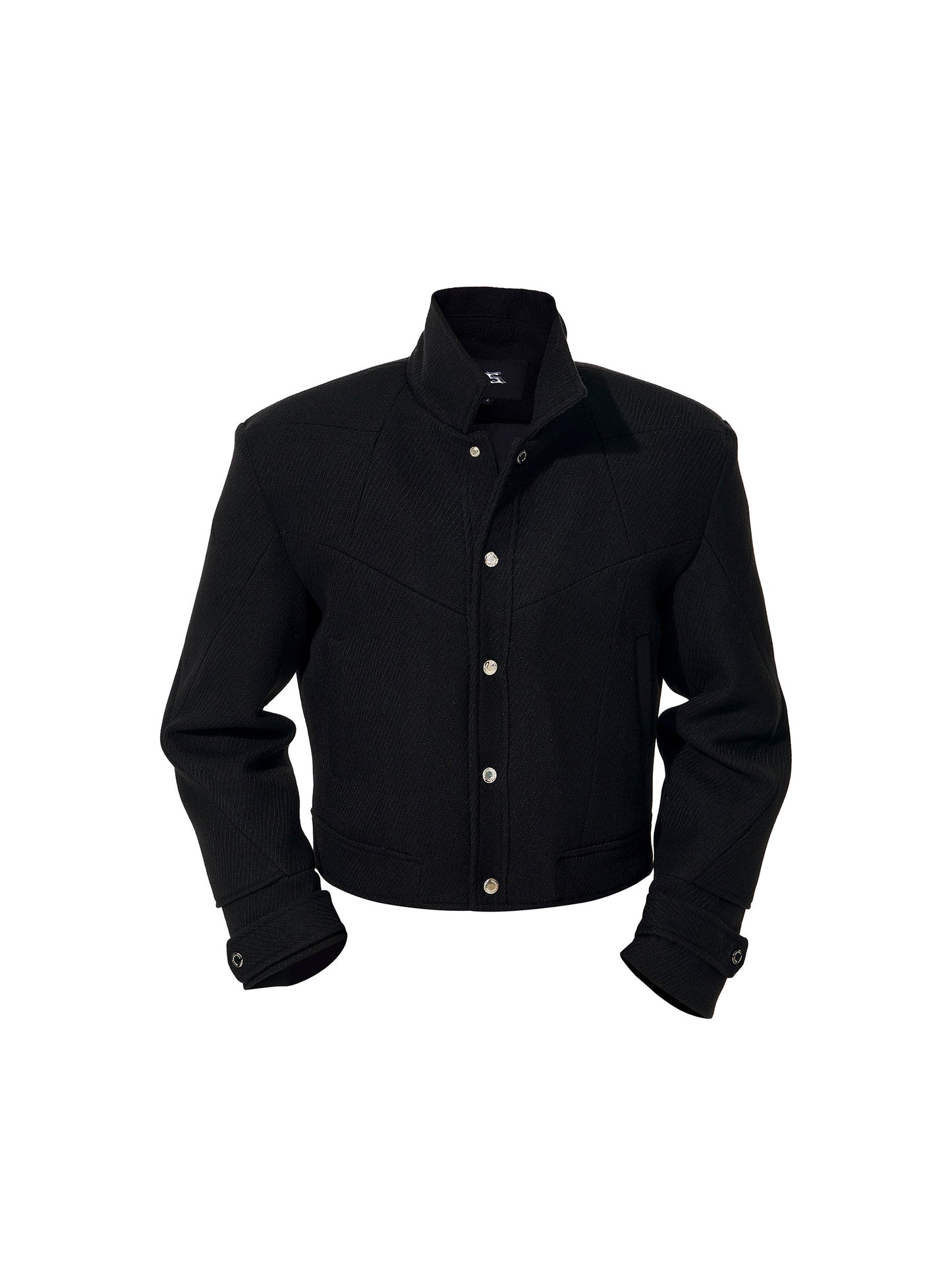 Deconstruct Lapel Tweed Short Jacket & Tweed Flare Trousers Setup WN22684