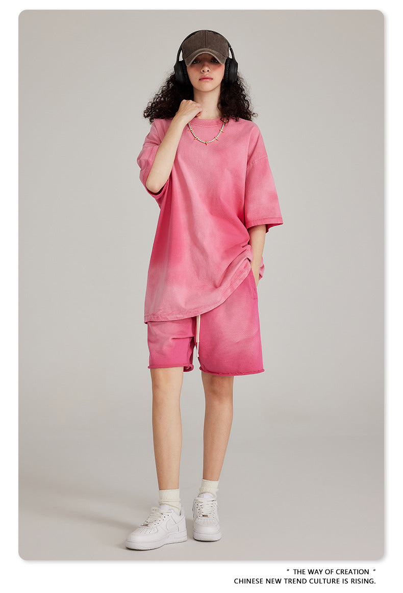 Washed Oversize Short-sleeve T-shirt WN6443