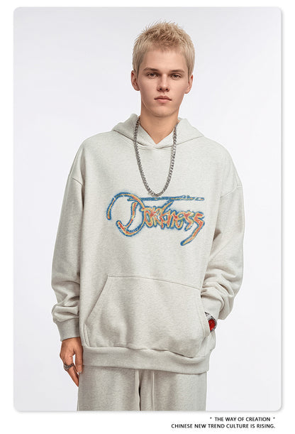 Oversize Print Pullover Hoodie WN9948