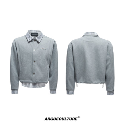 Stripe Fake Layered Jacket & Pants WN20533