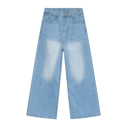 Gradient Washed Wide Leg Denim Jeans WN24985