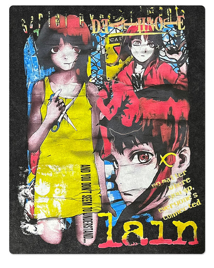 Cartoon Girl Print Washed Short Sleeve T-Shirt WN16269