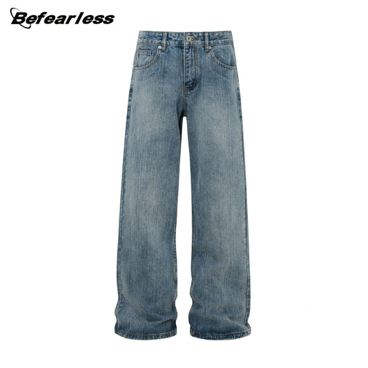 Washed Heavyweight Flare Denim Jeans WN26369