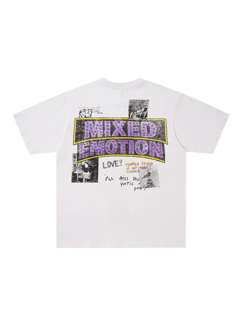 Washed Letter Graphic Short Sleeve T-Shirt WN28084