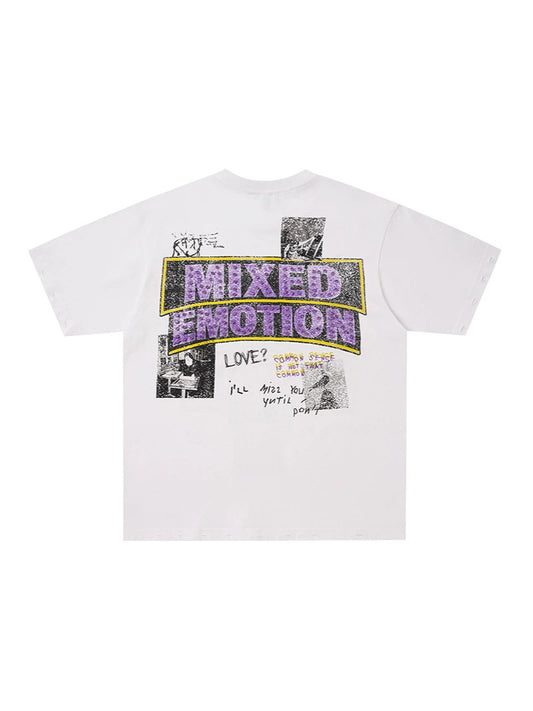 Washed Letter Graphic Short Sleeve T-Shirt WN28084