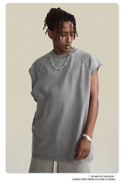 Washed Oversize Tank Top T-shirt WN6447