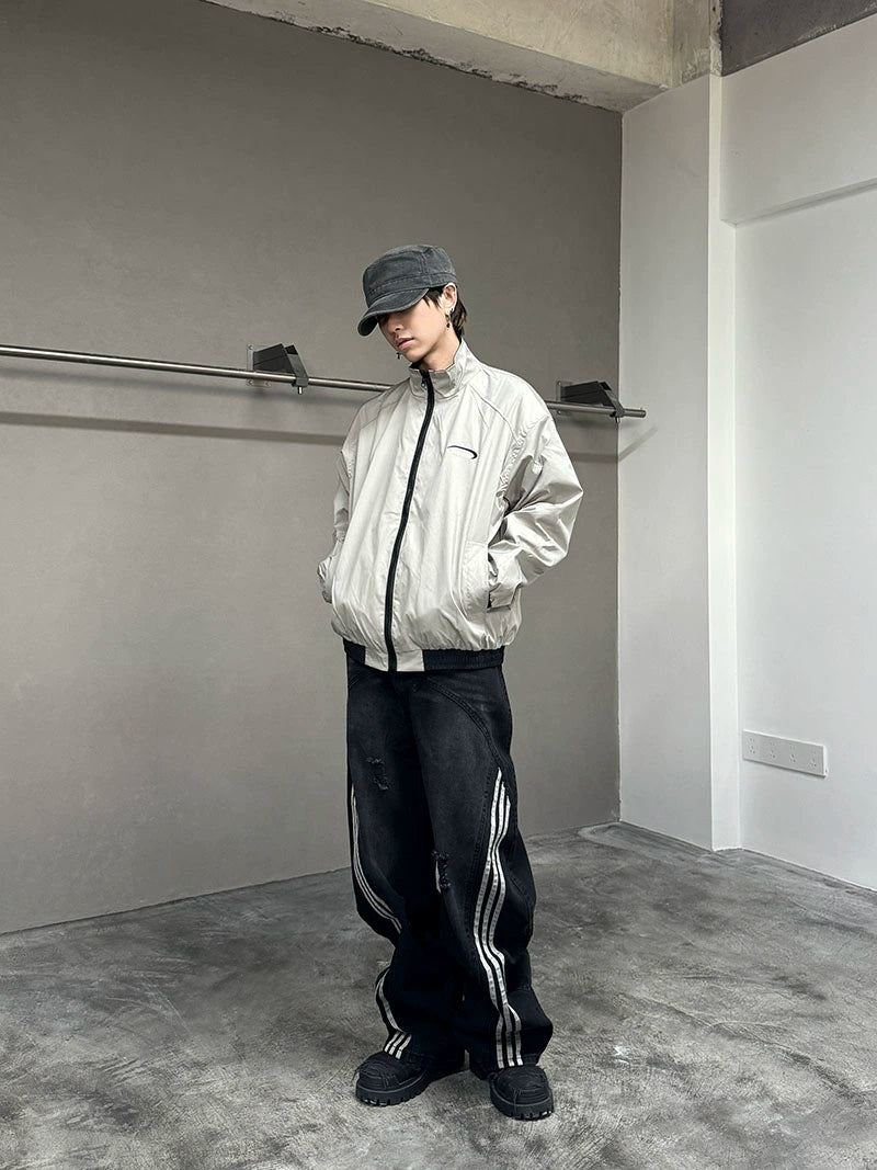 Stand Neck Reversible Zipper Jacket WN21173