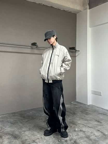 Stand Neck Reversible Zipper Jacket WN21173