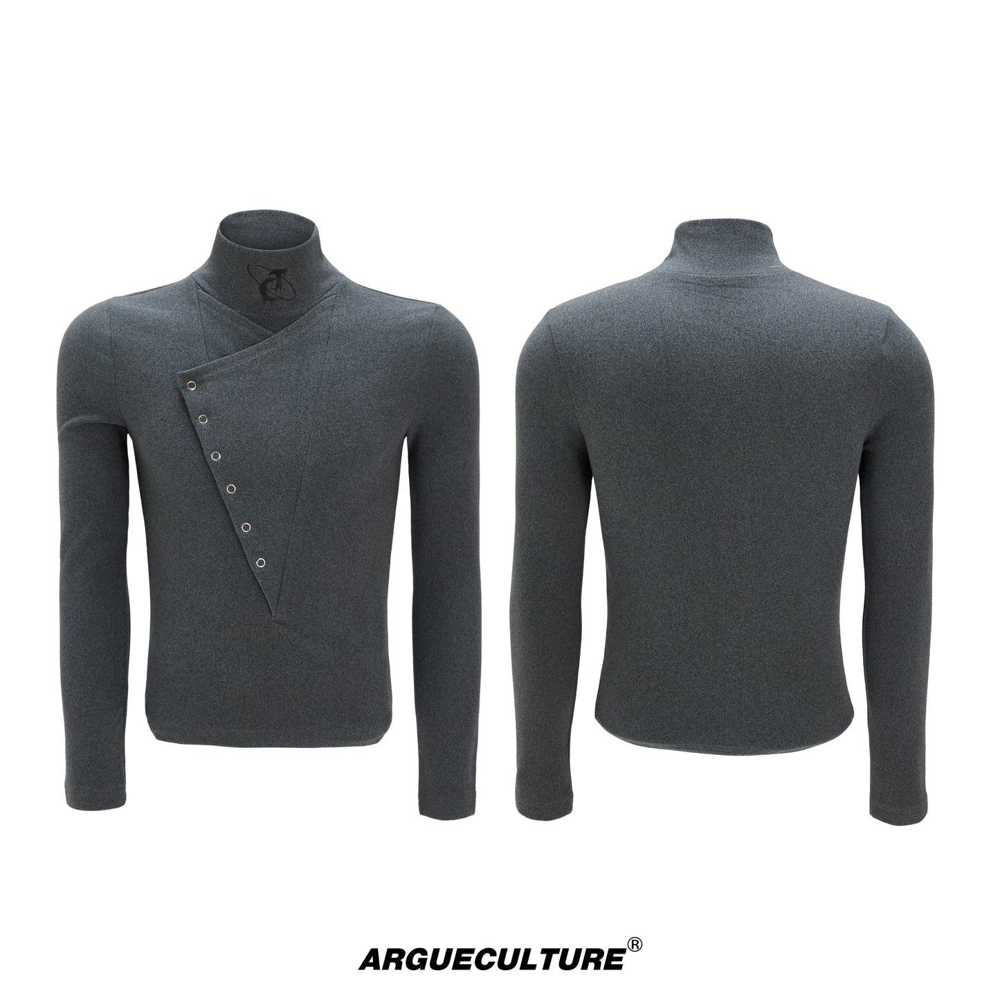 High-Neck Splice Thermal Long Sleeve T-Shirt WN22597