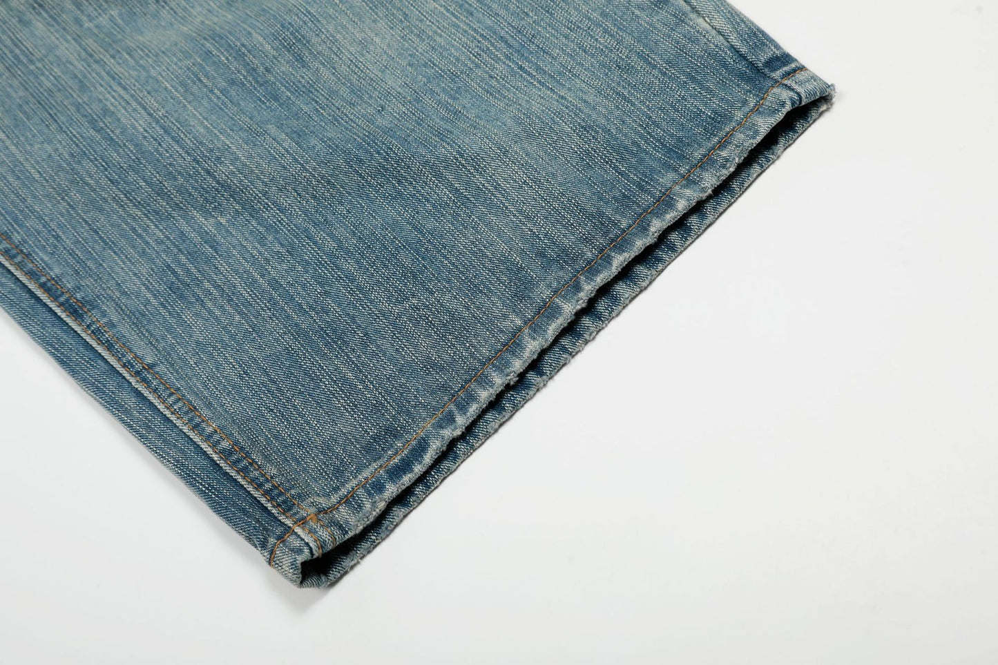Washed Whisker Wide Leg Denim Jeans WN26037