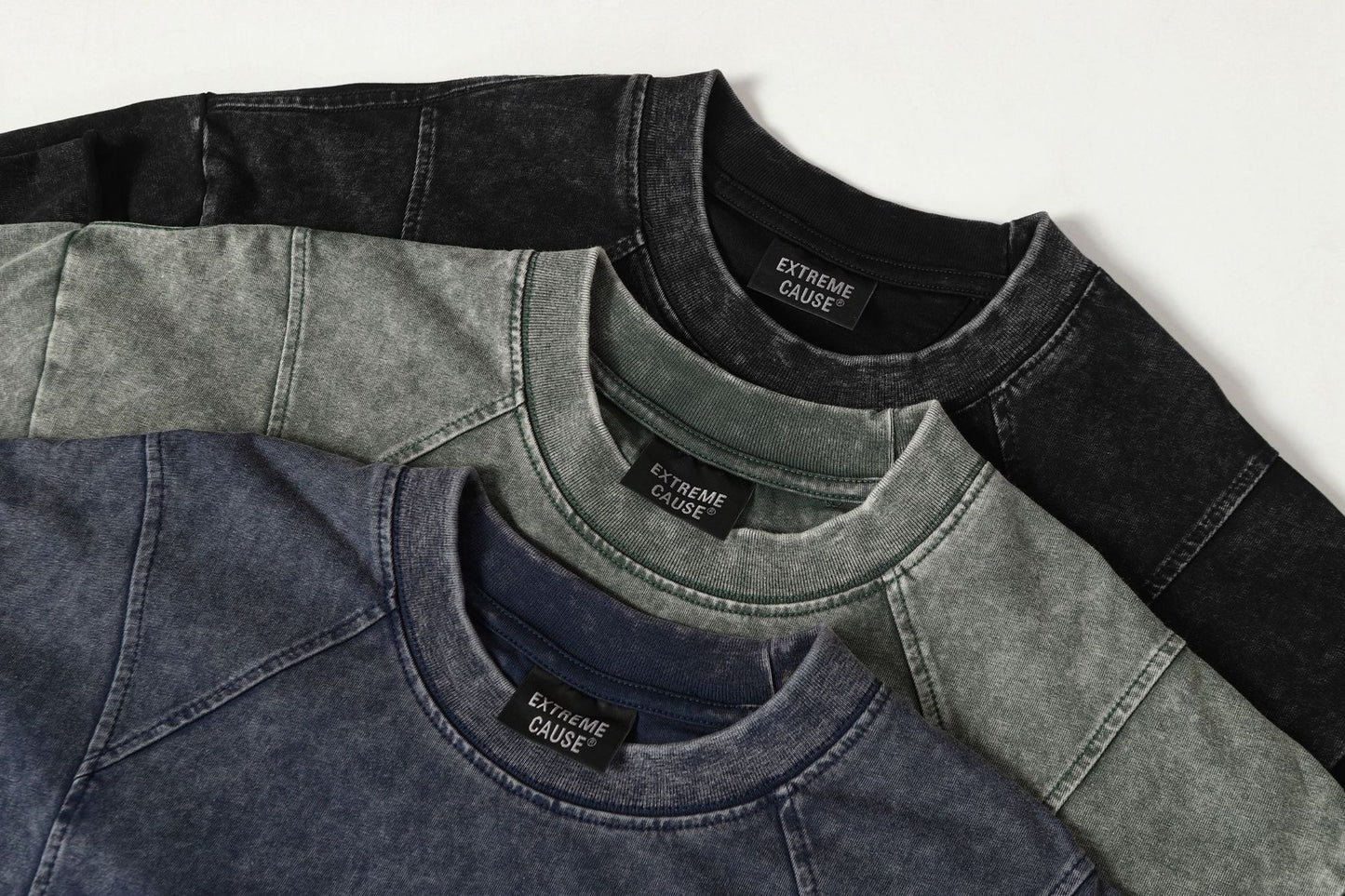 Washed Damage Pure Cotton Short Sleeve T-Shirt WN23055