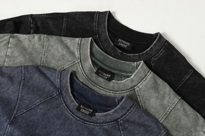 Washed Damage Pure Cotton Short Sleeve T-Shirt WN23055