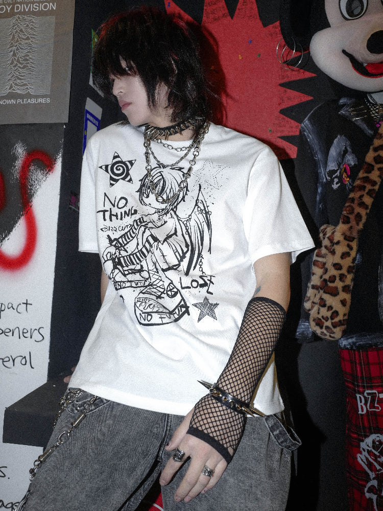 Oversize Drop Shoulder Short Sleeve T-Shirt WN15907