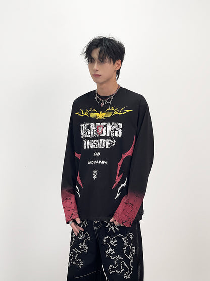 Dark Style Design Long Sleeve T-Shirt WN24272