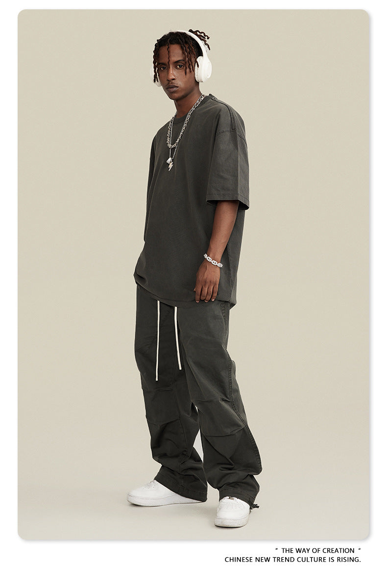 Washed Oversize Short-sleeve T-shirt WN6457