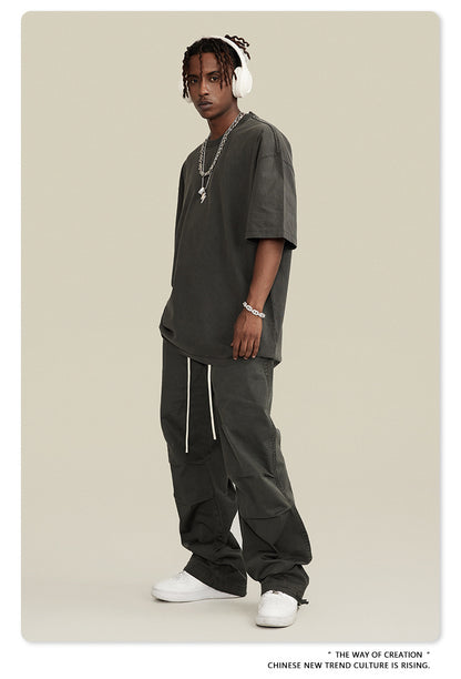 Washed Oversize Short-sleeve T-shirt WN6457