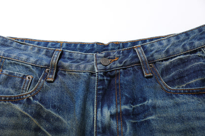 Washed Fade Cropped Denim Jeans WN25442
