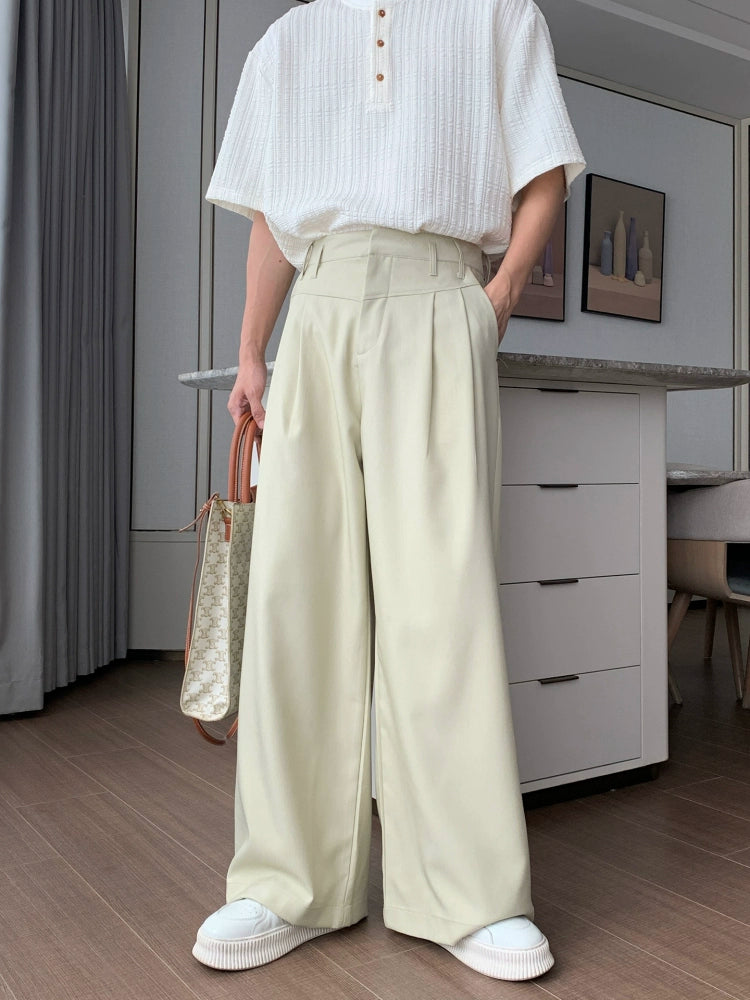 Lightweight Straight Wide Leg Trousers WN20424
