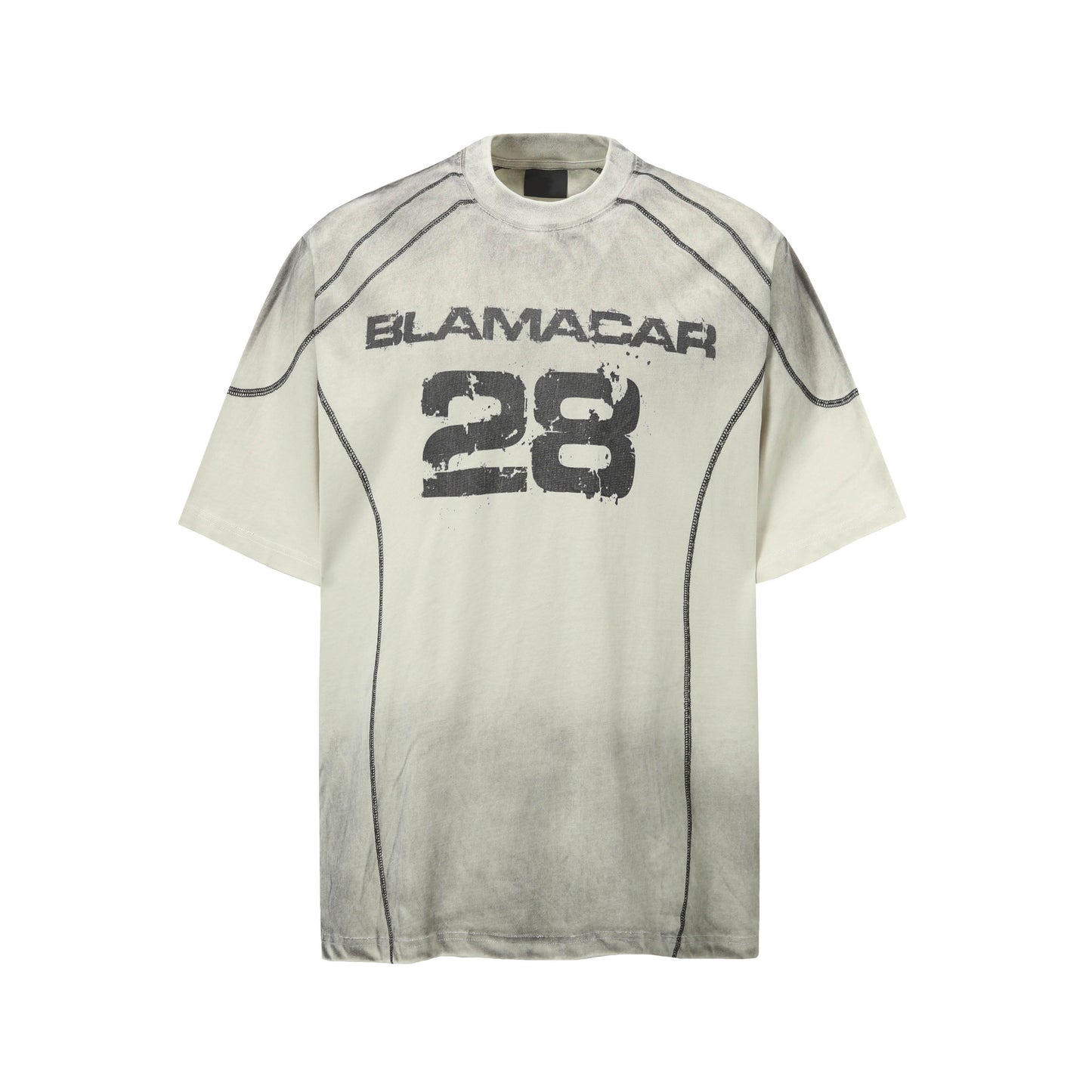 Washed Number Print Oversize Short Sleeve T-Shirt WN24485