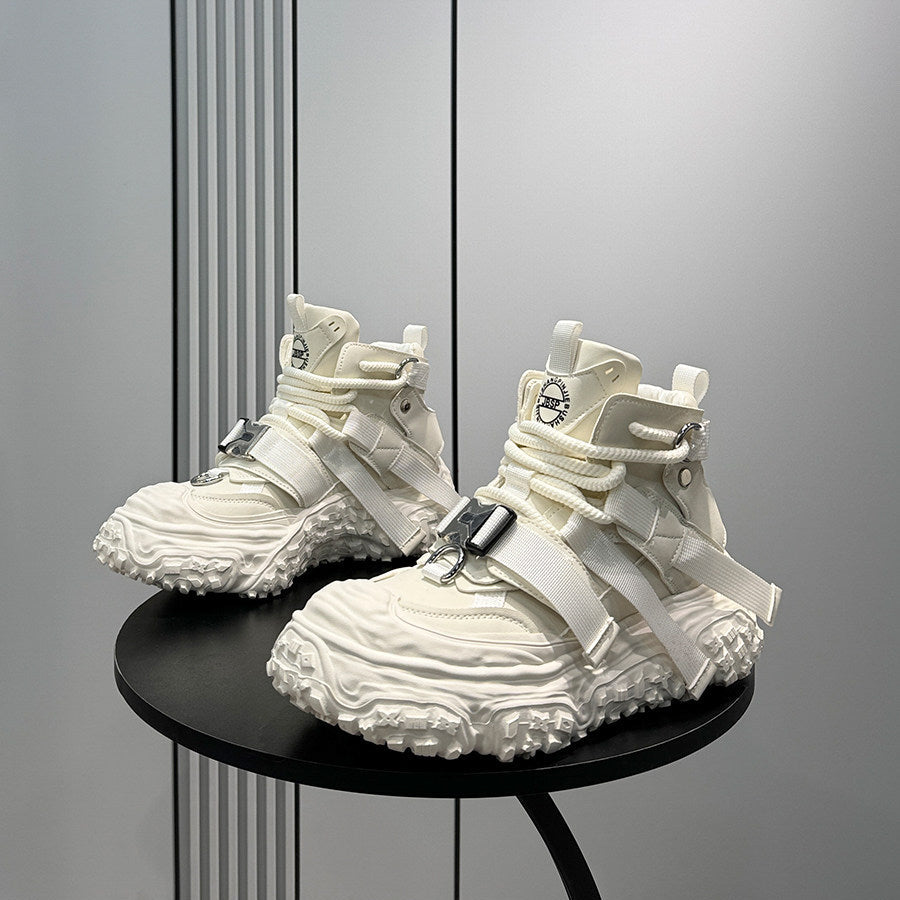 Strap Buckle Platform Chunky Sole Sneakers WN24644