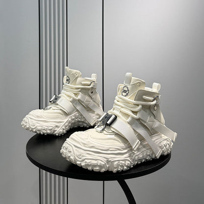 Strap Buckle Platform Chunky Sole Sneakers WN24644