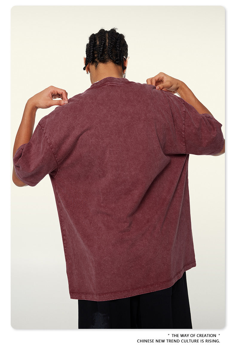Washed Heavyweight Oversize Short Sleeve T-Shirt WN6078