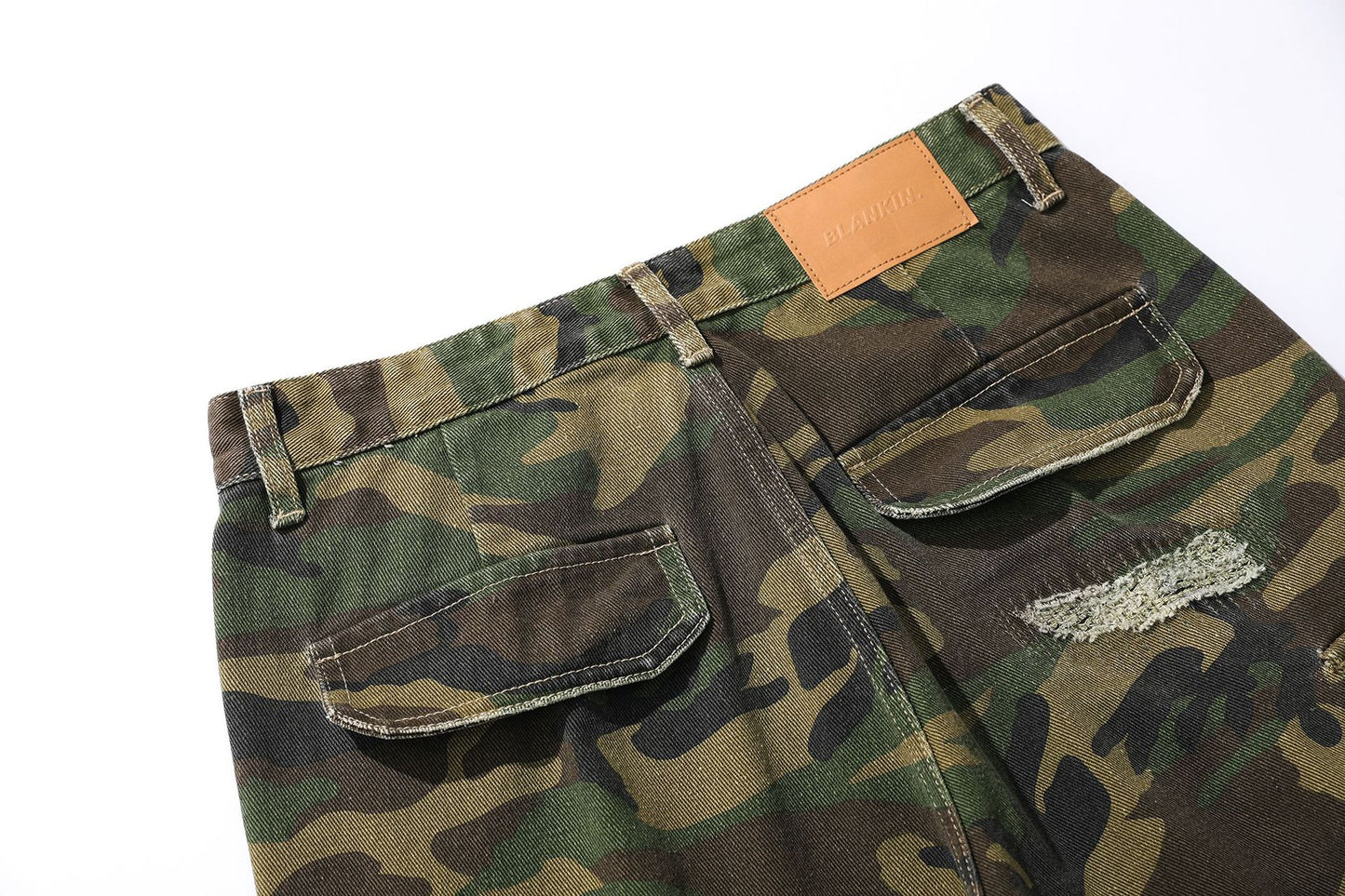 Camo Workwear Denim Wide Leg Short Pants WN25677