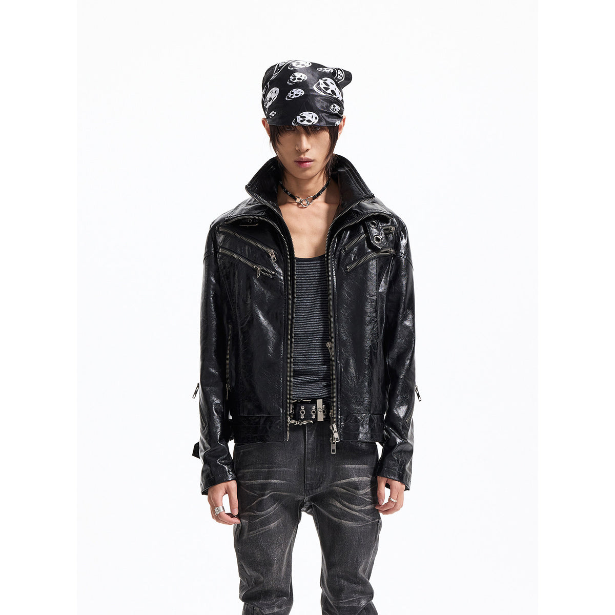 Detachable Fur Collar YKK Zipper Fitted Jacket WN27337