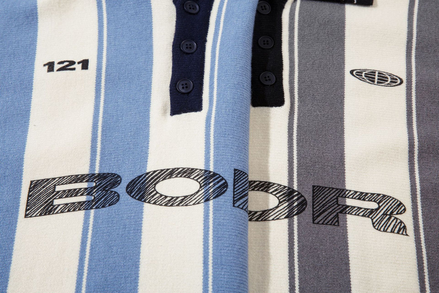 Colorblock Striped Polo Knit Sweater WN11393