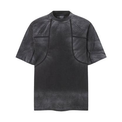 Washed Deconstructed Line Oversize Short Sleeve T-Shirt WN26901