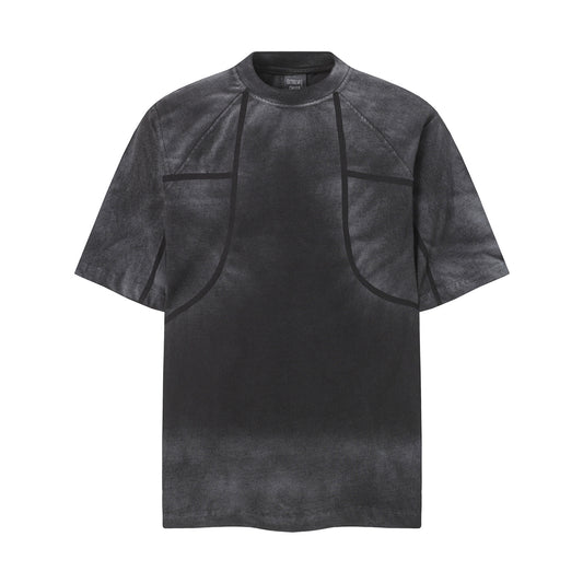 Washed Deconstructed Line Oversize Short Sleeve T-Shirt WN26901