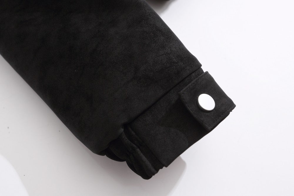 Fake Fur Trim Suede Quilting Jacket WN27914