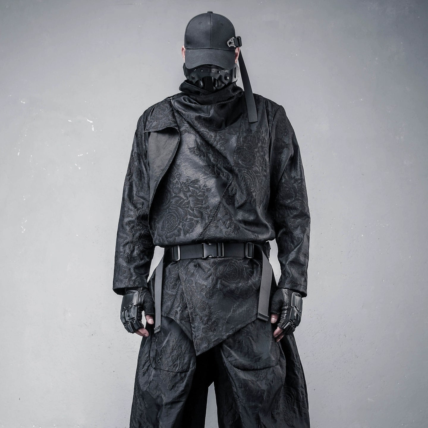 Irregular Jacquard Design Long Sleeve Shirt WN22338