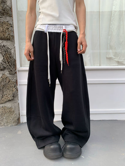 Drawstring Scimitar Wide Leg Pants WN19800