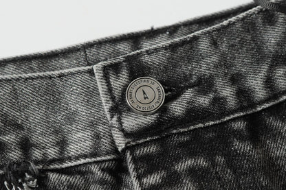 Raw Hem Wash Flare Denim Jeans WN16192