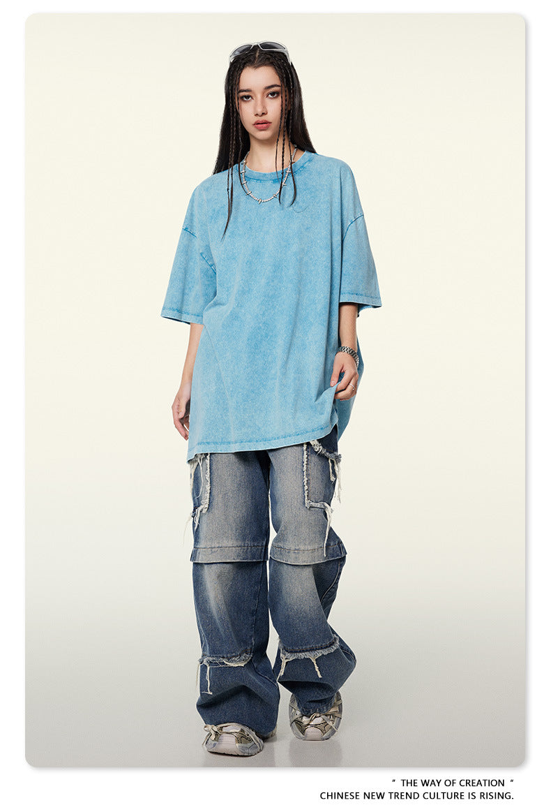 Washed Heavyweight Oversize Short Sleeve T-Shirt WN6078