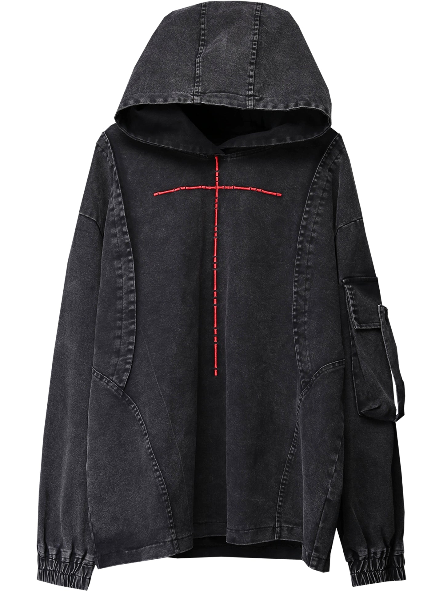 Damage Wash Deconstruct Denim Hoodie WN22429