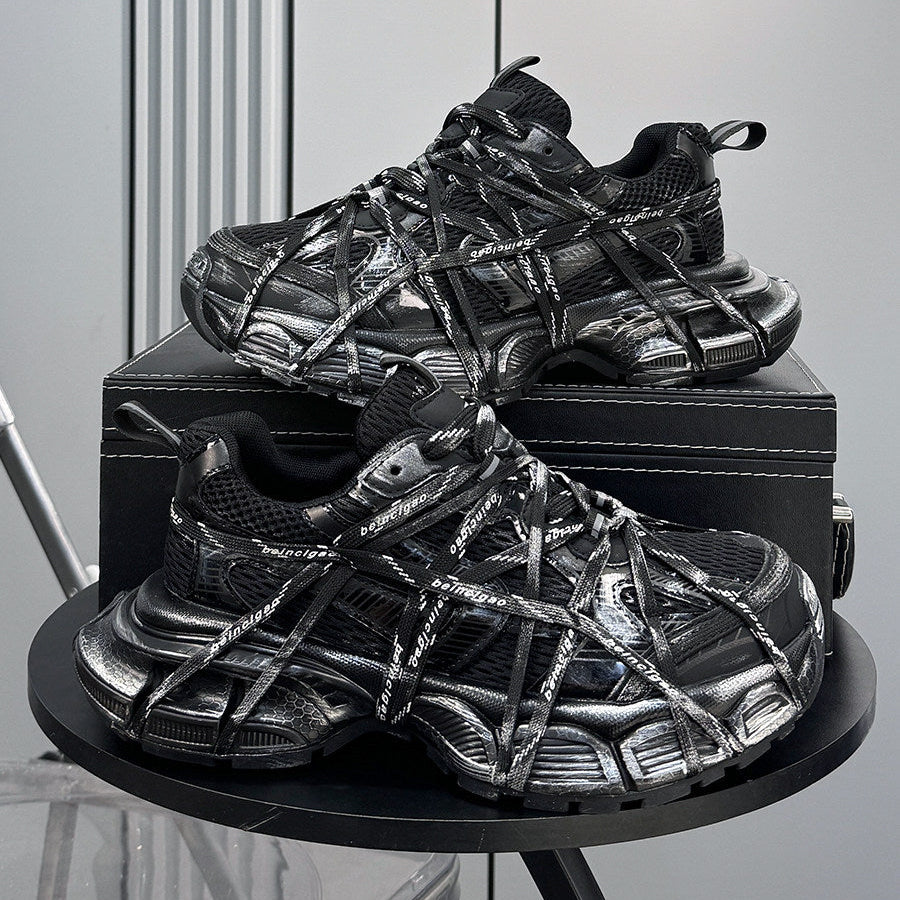 Mesh Strap Metallic Sneakers WN24672