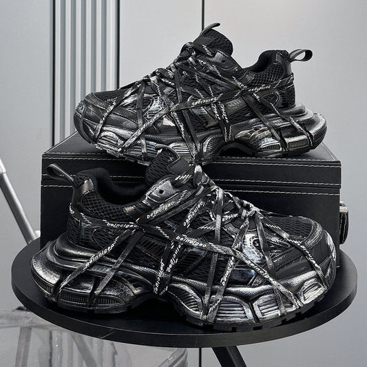 Mesh Strap Metallic Sneakers WN24672